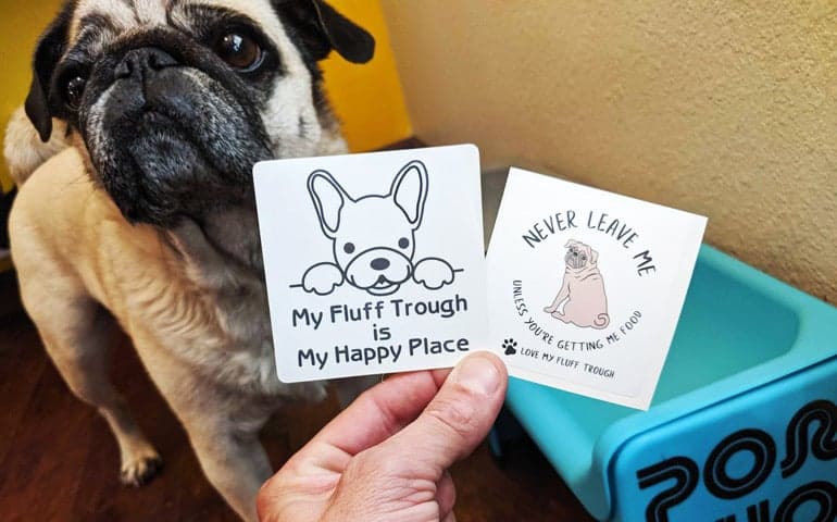 StickerGiant Fluff Trough Never Leave Me Happy Place Stickers TWO blog