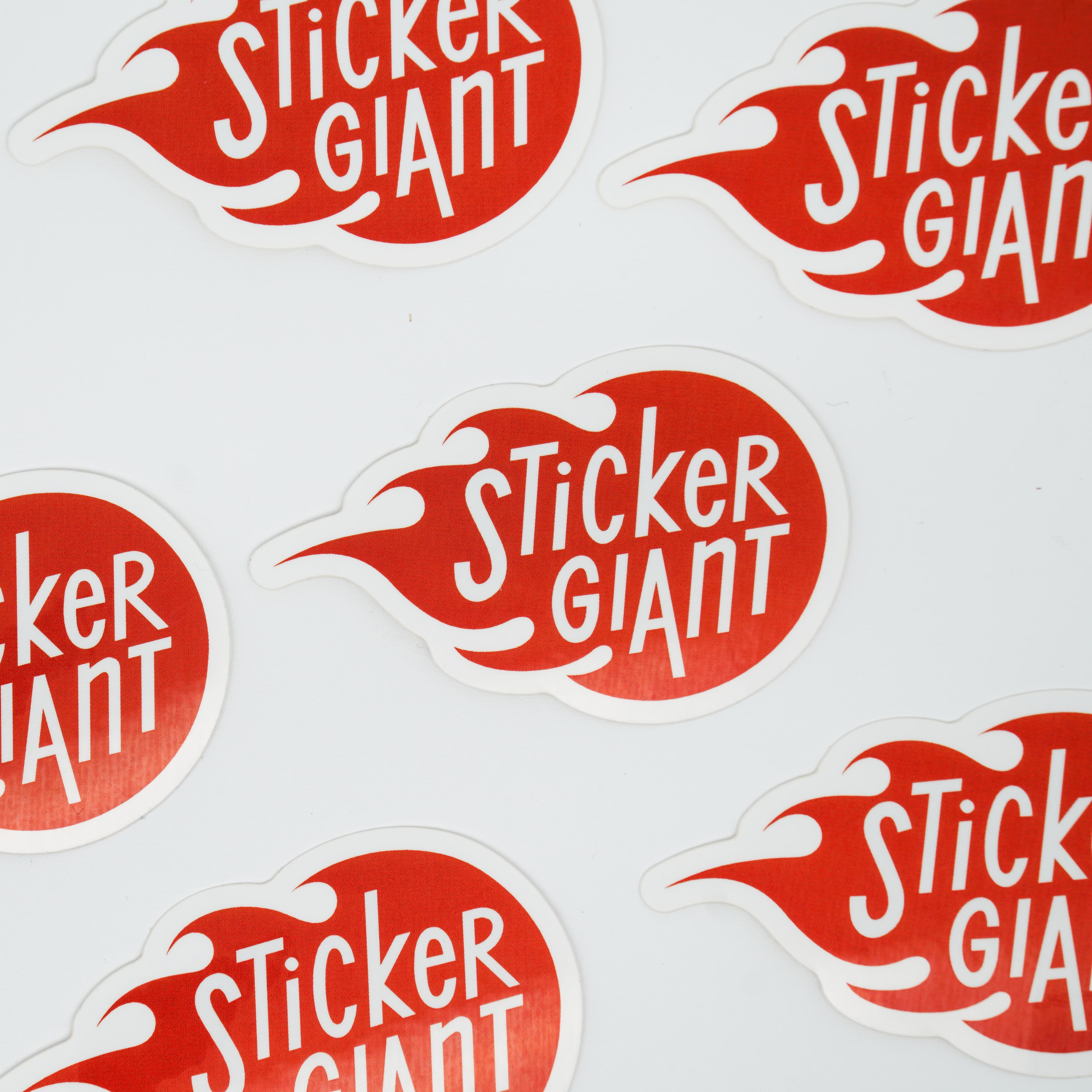 StickerGiant logo die cut stickers for coupon and promotional offers