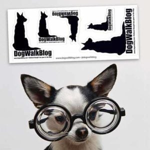 Custom printed sticker sheets for the DogWalkBlog.com printed by StickerGiant