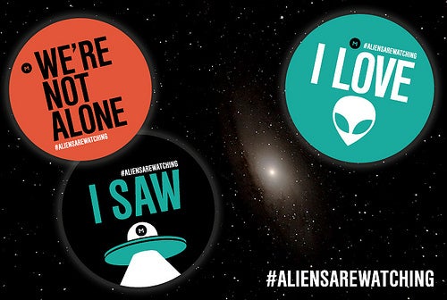 Aliens Are Watching Stickers