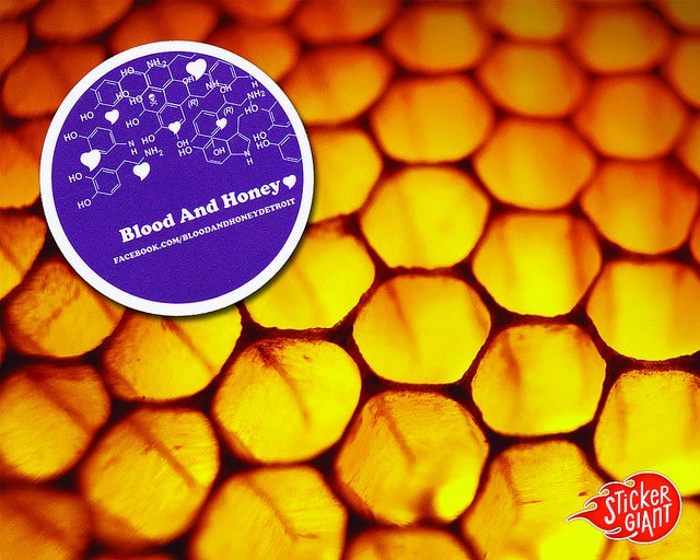 Blood and Honey custom Die Cut Stickers from StickerGiant