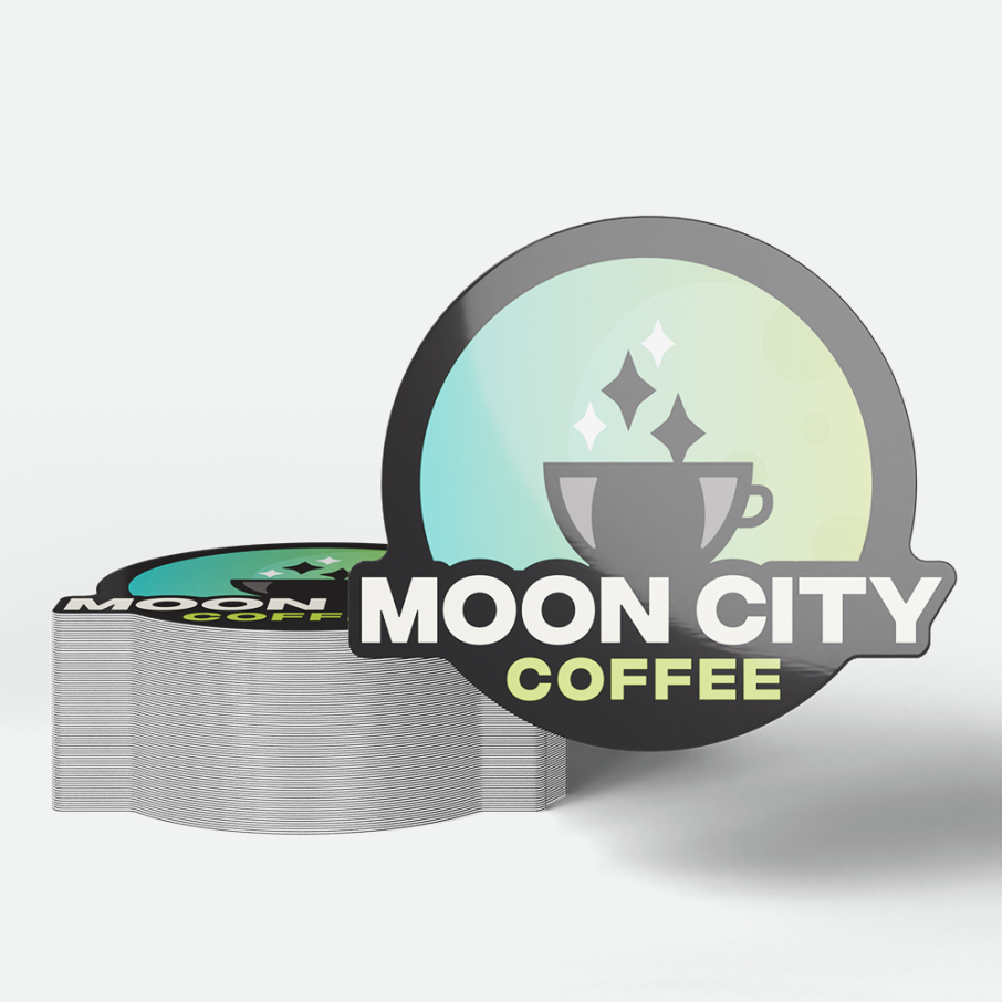 Die Cut Custom Stickers Crack And Peel Back StickerGiant