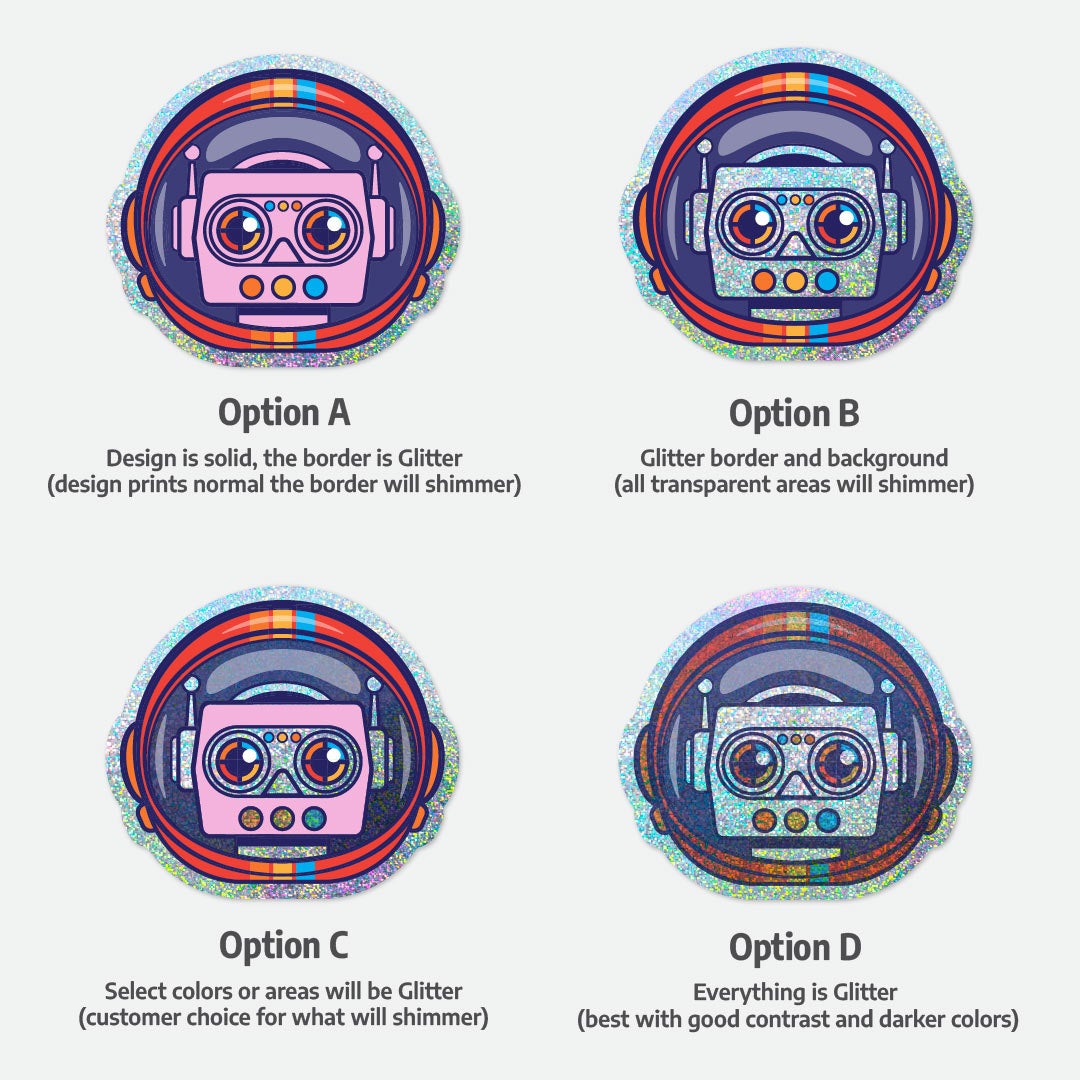 Examples of blurry, pixelated, or enlarged low-resolution images compared with sharp versions, with guidance to use high-resolution (300 dpi) or vector artwork for better print quality.